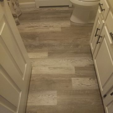 Bathroom floor replacement.