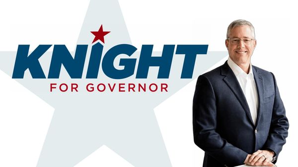 Campaign poster for Knight running for governor.