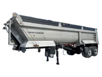 A Cross Country branded trailer with dual rear wheels.