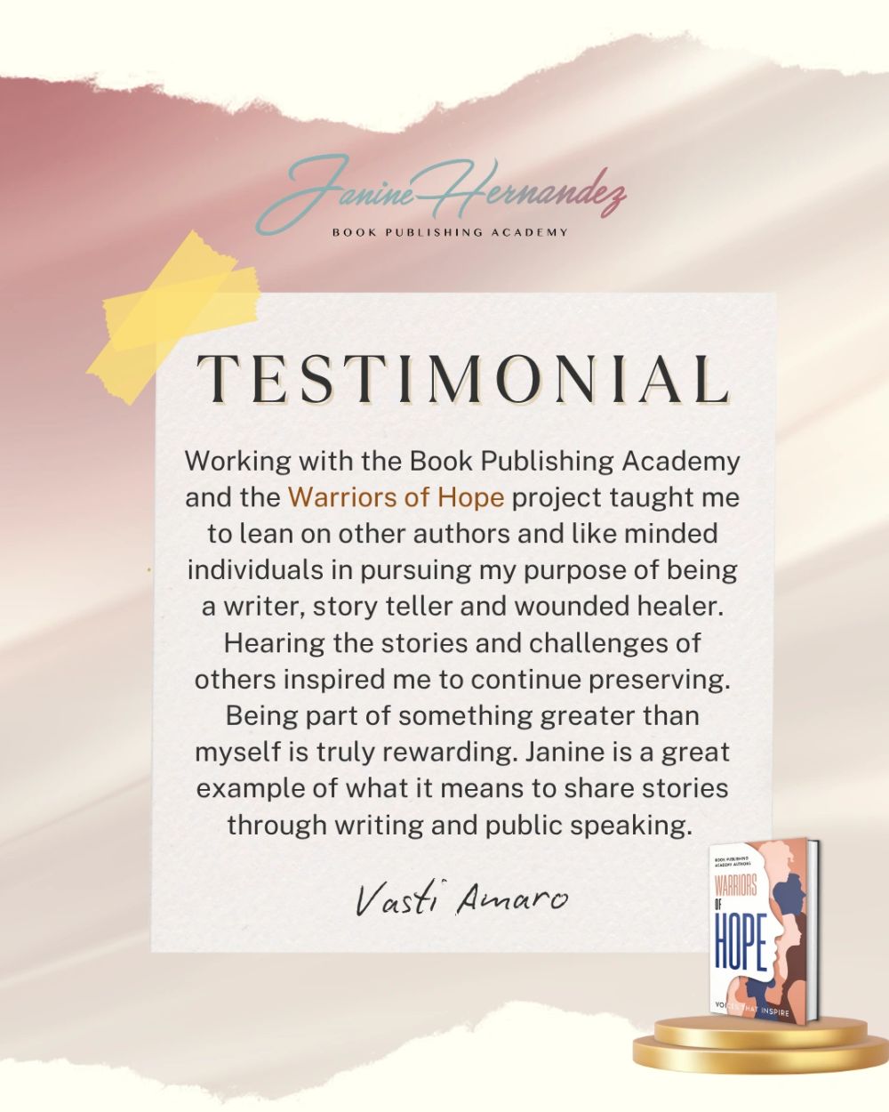 Voices that Inspire testimonial