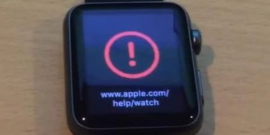 Apple watch slutat fungera efter uppdatering. Utropstecken. Felmeddelande. Hjälp min watch är trasig