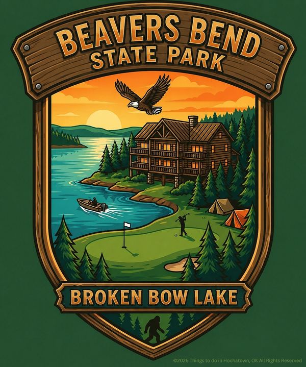 Beavers Bend State Park, Hochatown State Park. Hiking, fishing, camping, train and horseback rides.