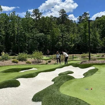 Chili dippers logo. a luxury mini gold course located next door to the maze of Hochatown