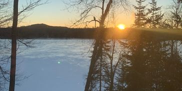 An Adirondack sunset in winter. 