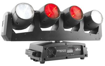 Stunning moving light array with 4 independently controlled heads on a rotating base
Continuous pan 