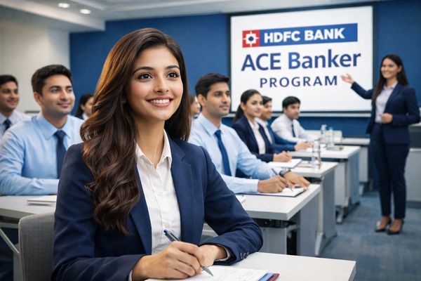 Young professionals attend HDFC Bank ACE Banker training program.
