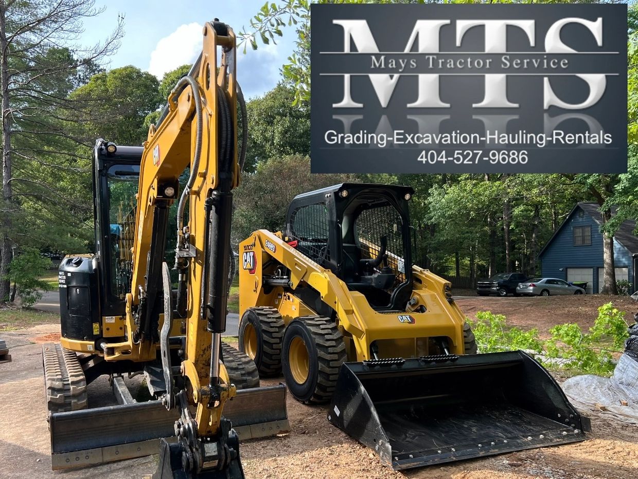 Mays Tractor Service excavator and skid steer loader

