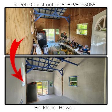 RePete Construction provides expert interior painting services for a home renovation project in Keaau.