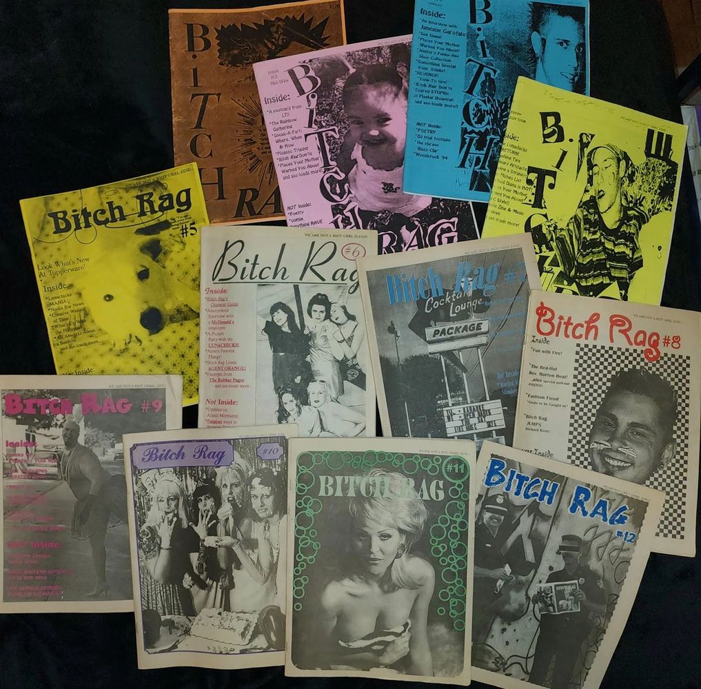 All 12 issues of Bitch Rag magazine, published 1994 - 1998 from Sanford / Orlando, FL.