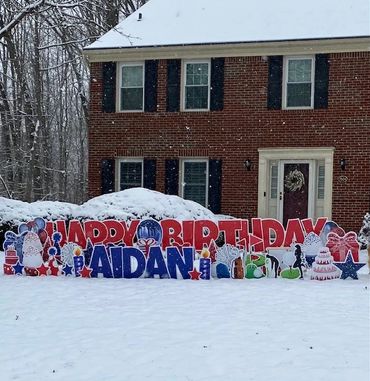 Birthday Yard Signs RED/BLUE