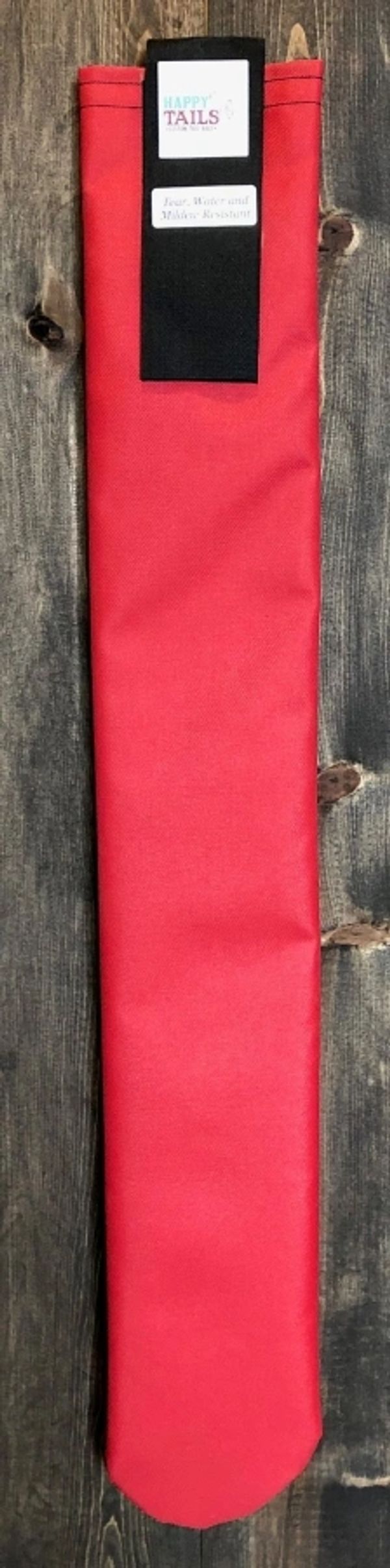 Red' solid colored, water, tear and mildew resistant equine tail bag