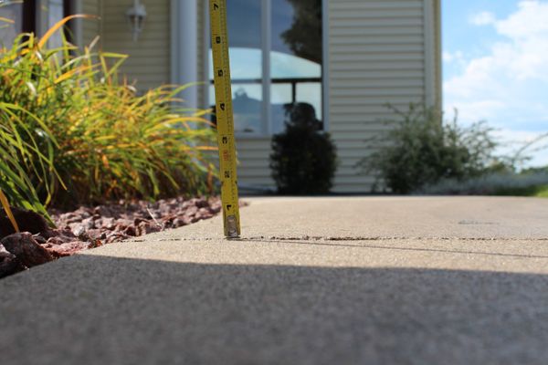 Walkway after lifting and leveling it with polyurethane injection
