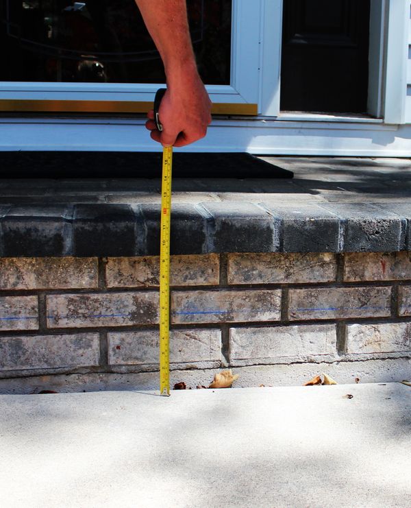 Sunken slab before polyurethane injection