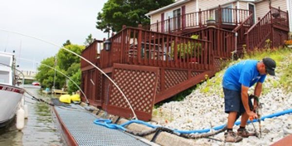 polyurethane injection to repair a seawall
