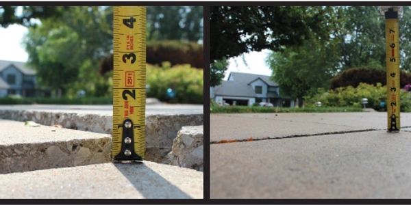 driveway before and after polyurethane injection by slabsavers