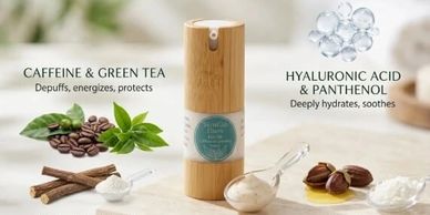 Infographic detailing the ingredients in Skin Glō Elixirs Golden Glō Tallow Balm