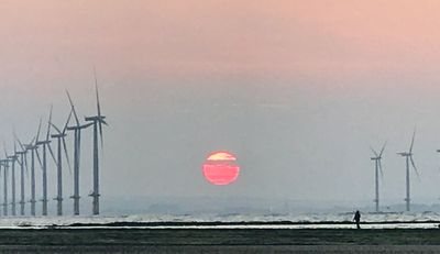 An amazing sunset into the North Sea, caught from the Esplanade, Redcar