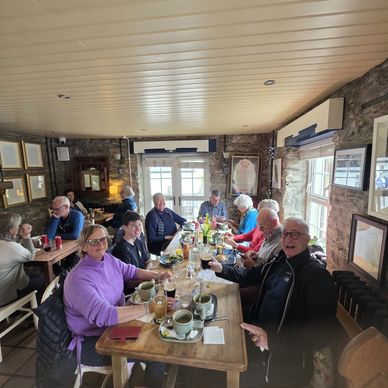 Group meal with Flat Cap Adventurers Ireland 