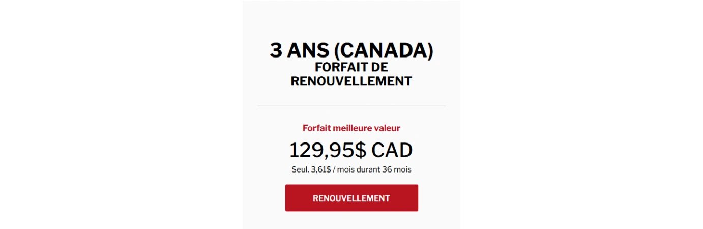 Renouvellement 3 ans