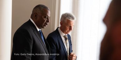 United States of America Defence Secretary Lloyd Austin, minister of defence Artis Pabriks