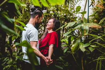 engagement photo shoot at roath park conservatory, cardiff city centre. carmel mccabe photography