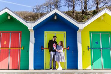 engagement photo shoot at barry island beach carmel mccabe photography