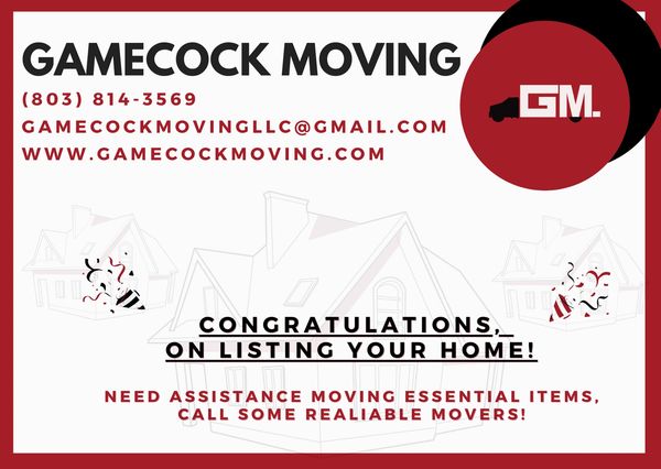 Direct mailer for the Gamecock Moving, LLC  - Print Tangible (Business)