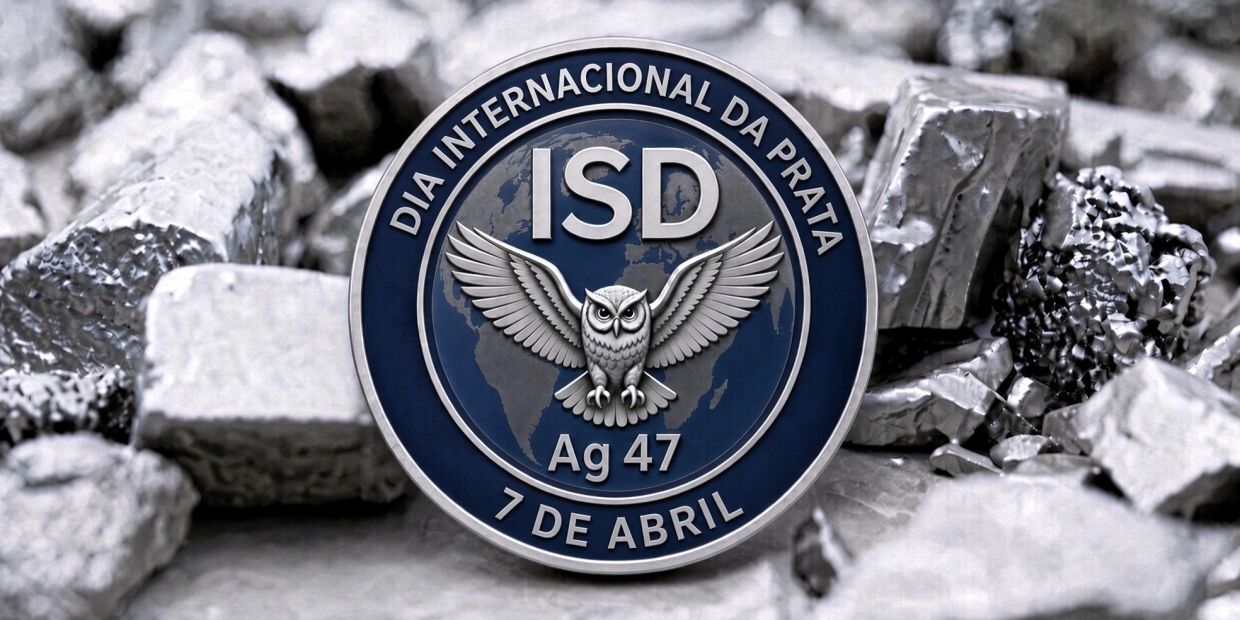 Medalha comemorativa do Dia Internacional da Prata.