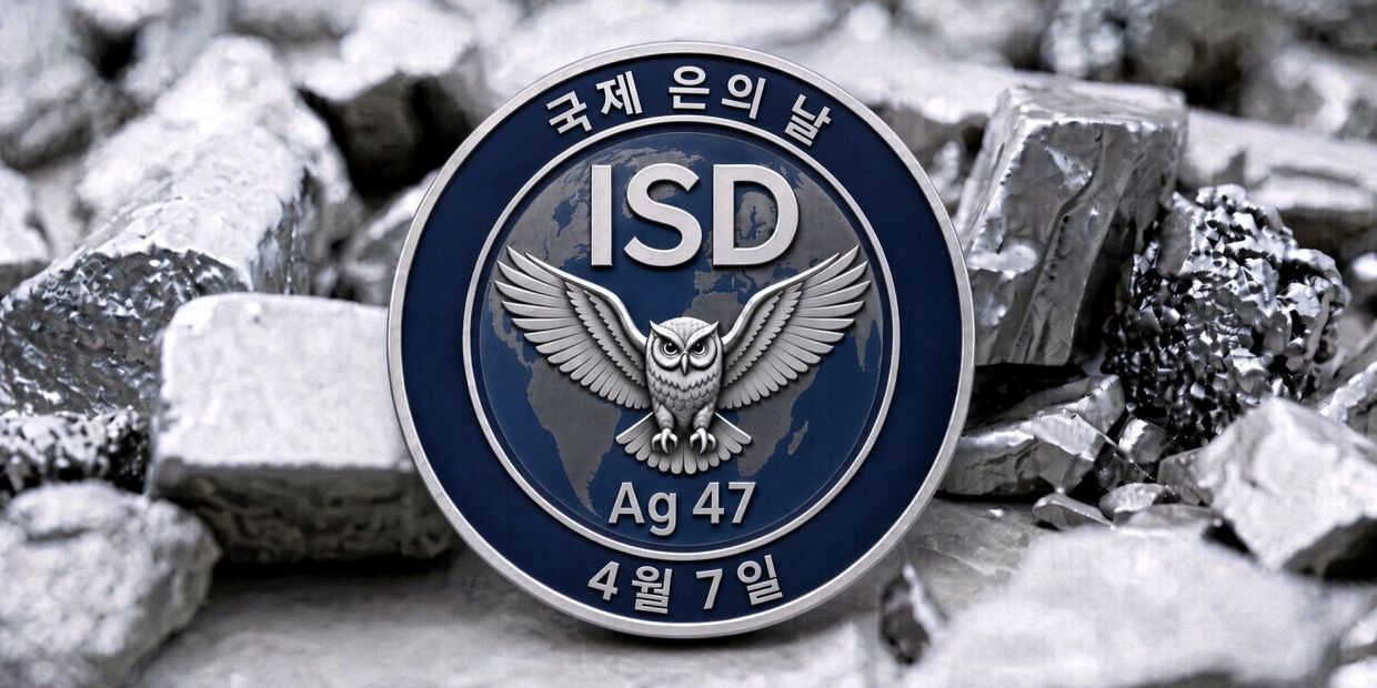 국제 은의 날을 기념하는 은화 이미지