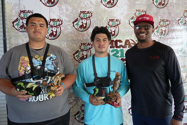 Winners of the youth fishing tournament.