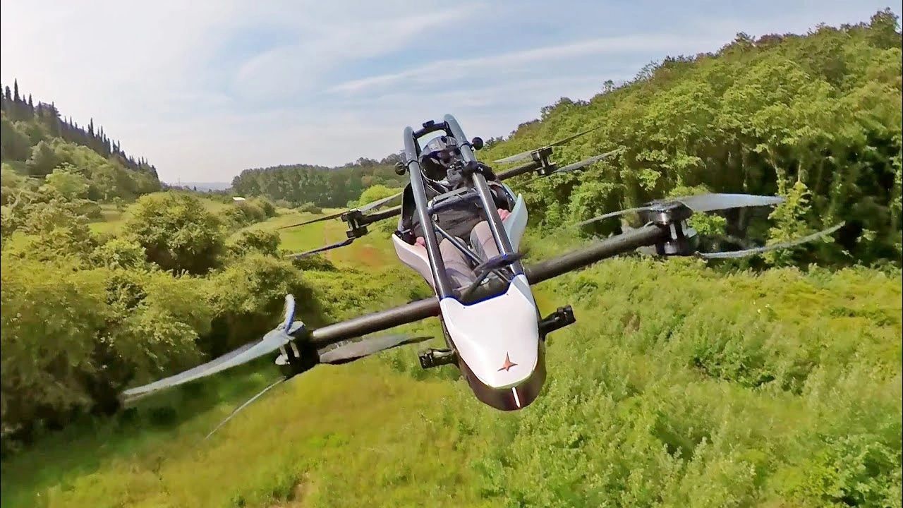 One man flying store drone