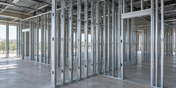 Illustrative metal framing.