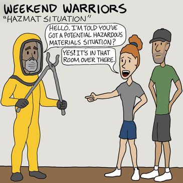 Weekend Warriors Sports Cartoon