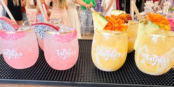 Mocktails for a mixer event at a local dress shop