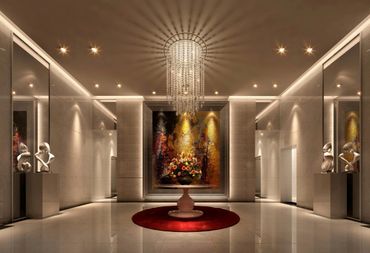 Villa entrance design ideas, chandelier, classic interiors, dubai interiors, mumbai interiors