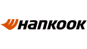 Hankook logo with orange swoosh and black text.