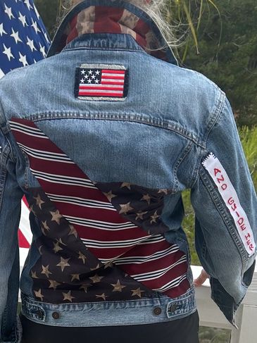 Back side of USA jacket