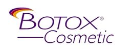 Logo of Botox Cosmetic with purple text and a colorful swoosh.