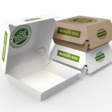 caja de carton para hamburguesa y sandwich con impresión personalizada