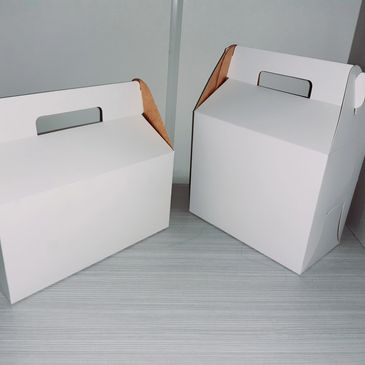cajas de carton tipo lonchera con asas autoarmables pack peru