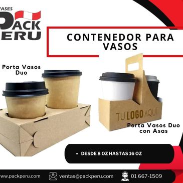 porta vasos
posa vasos
despacho delivery envio
empaques envases
vasos jugo cafe 
imprenta pack peru