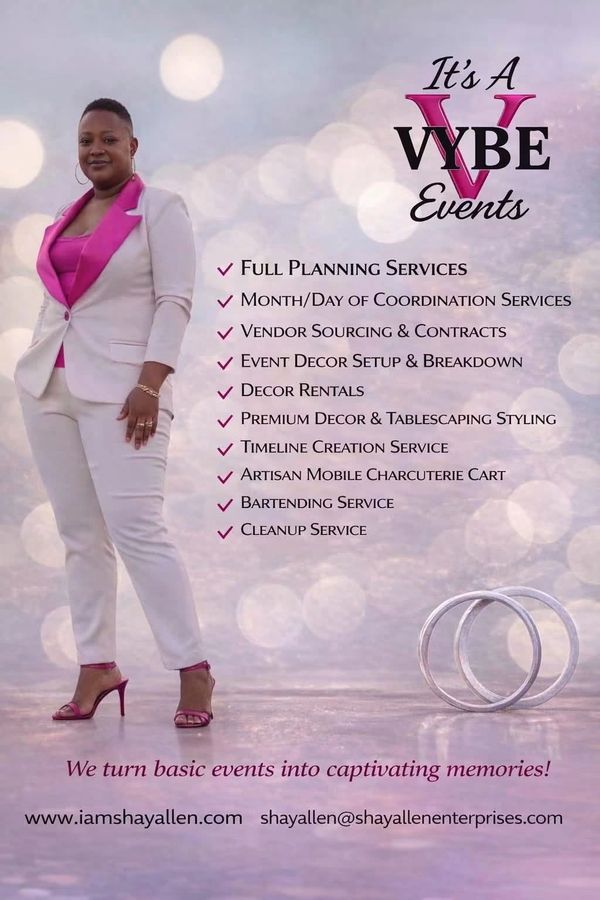 Shay Allen, wedding and event planner with It’s A Vybe Events in Wilson, North Carolina