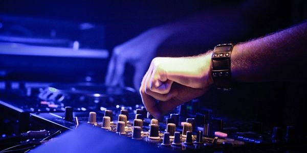 Colorful Interior of Night Club