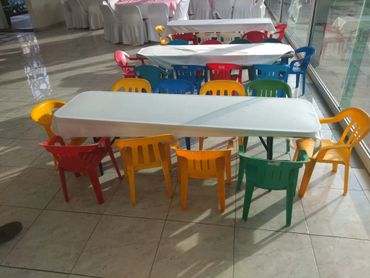 Contamos con renta de mesas y sillas para niños
