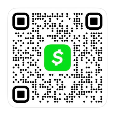 A QR code with a green dollar sign symbol in the center.