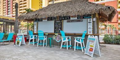 Full service Tiki Bar at the pool