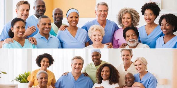 Team of caregivers smiling and sharing compassionwith each other Angelic Care Living LLC Millville 