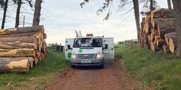The Able Tree Services Van in Acomb, Northumberland