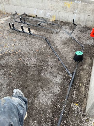 New drain pipes for custom home.  