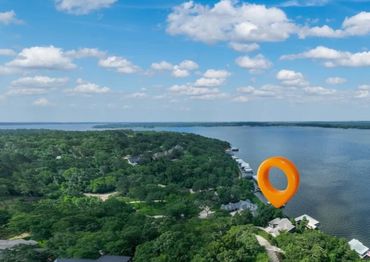 Aerial View from Eagles Bluff Boulevard Of The Shoreline  - Lake Bluff Drive